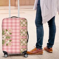 Akala Hamele Hawai'i Palaka Squares Maile Leaf Luggage Cover Flowers Hawaiian Quilt Patterns LT9 Dusty Rose - Polynesian Pride