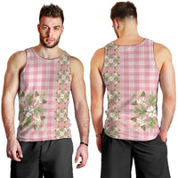Akala Hamele Hawai'i Palaka Squares Maile Leaf Men Tank Top Flowers Hawaiian Quilt Patterns LT9 - Polynesian Pride