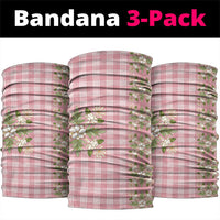 Akala Hamele Hawai'i Palaka Squares Maile Leaf Neck Gaiter Flowers Hawaiian Quilt Patterns LT9 package One Size: 25*50cm Dusty Rose - Polynesian Pride