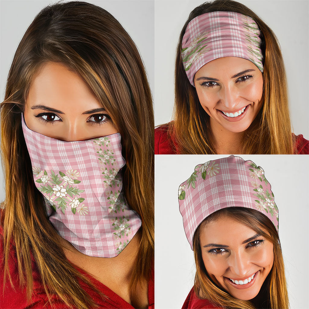 Akala Hamele Hawai'i Palaka Squares Maile Leaf Neck Gaiter Flowers Hawaiian Quilt Patterns LT9 - Polynesian Pride