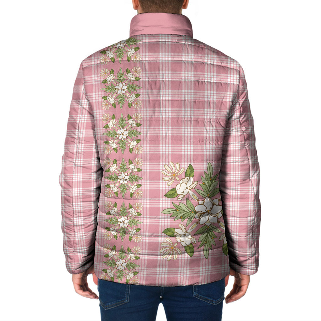 Akala Hamele Hawai'i Palaka Squares Maile Leaf Padded Jacket Flowers Hawaiian Quilt Patterns LT9 - Polynesian Pride
