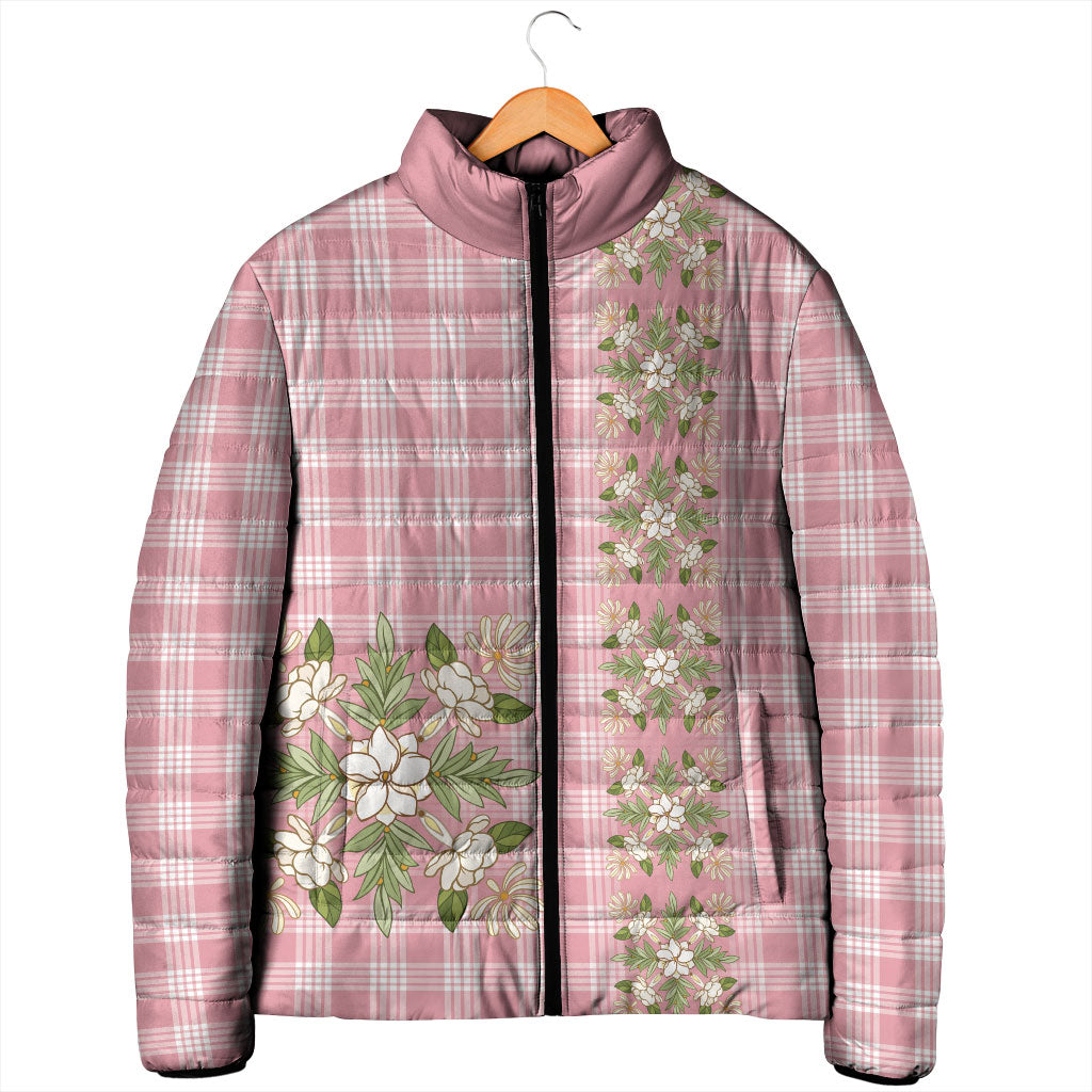 Akala Hamele Hawai'i Palaka Squares Maile Leaf Padded Jacket Flowers Hawaiian Quilt Patterns LT9 - Polynesian Pride