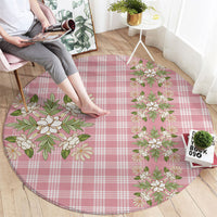 Akala Hamele Hawai'i Palaka Squares Maile Leaf Round Carpet Flowers Hawaiian Quilt Patterns LT9 - Polynesian Pride