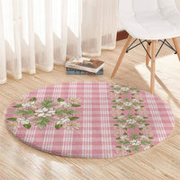 Akala Hamele Hawai'i Palaka Squares Maile Leaf Round Carpet Flowers Hawaiian Quilt Patterns LT9 - Polynesian Pride