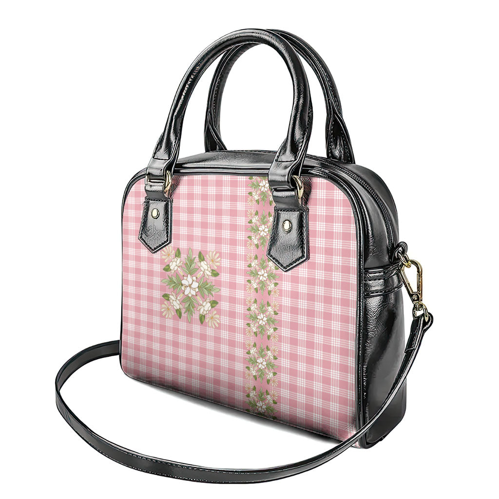 Akala Hamele Hawai'i Palaka Squares Maile Leaf Shoulder Handbag Flowers Hawaiian Quilt Patterns LT9 - Polynesian Pride