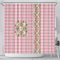 Akala Hamele Hawai'i Palaka Squares Maile Leaf Shower Curtain Flowers Hawaiian Quilt Patterns LT9 - Polynesian Pride