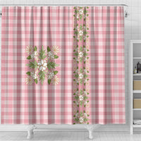 Akala Hamele Hawai'i Palaka Squares Maile Leaf Shower Curtain Flowers Hawaiian Quilt Patterns LT9 - Polynesian Pride