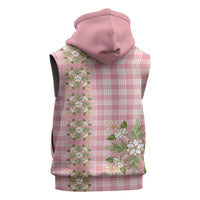 Akala Hamele Hawai'i Palaka Squares Maile Leaf Sleeveless Hoodie Flowers Hawaiian Quilt Patterns LT9 - Polynesian Pride