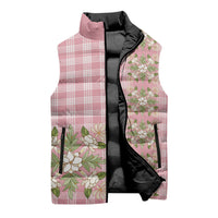 Akala Hamele Hawai'i Palaka Squares Maile Leaf Sleeveless Puffer Jacket Flowers Hawaiian Quilt Patterns LT9 - Polynesian Pride