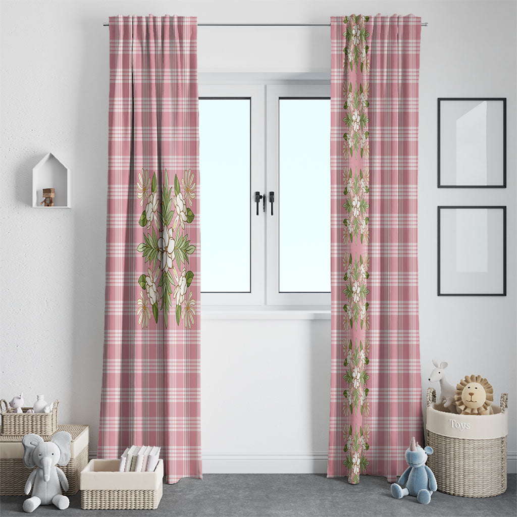Akala Hamele Hawai'i Palaka Squares Maile Leaf Window Curtain Flowers Hawaiian Quilt Patterns LT9 - Polynesian Pride