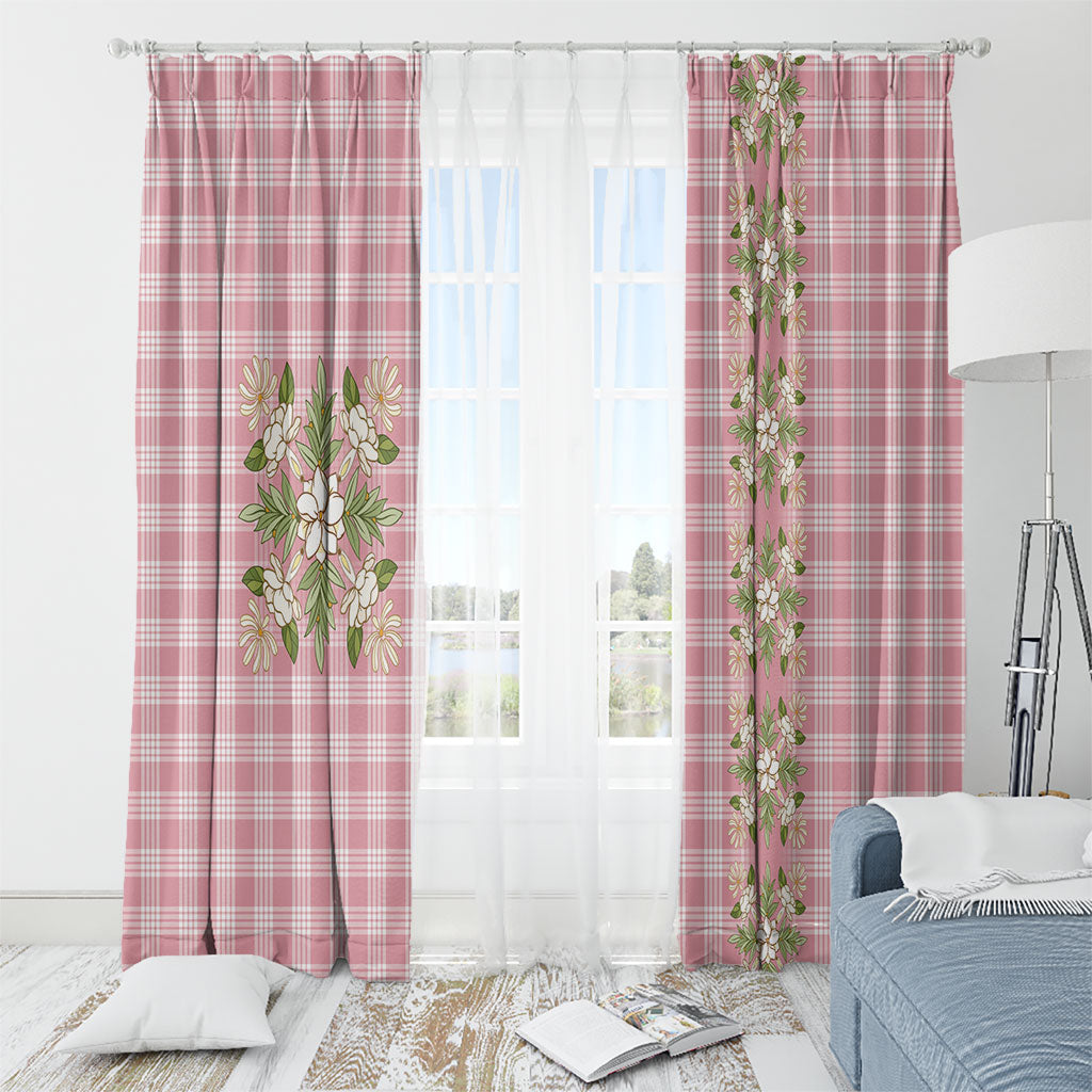 Akala Hamele Hawai'i Palaka Squares Maile Leaf Window Curtain Flowers Hawaiian Quilt Patterns LT9 - Polynesian Pride