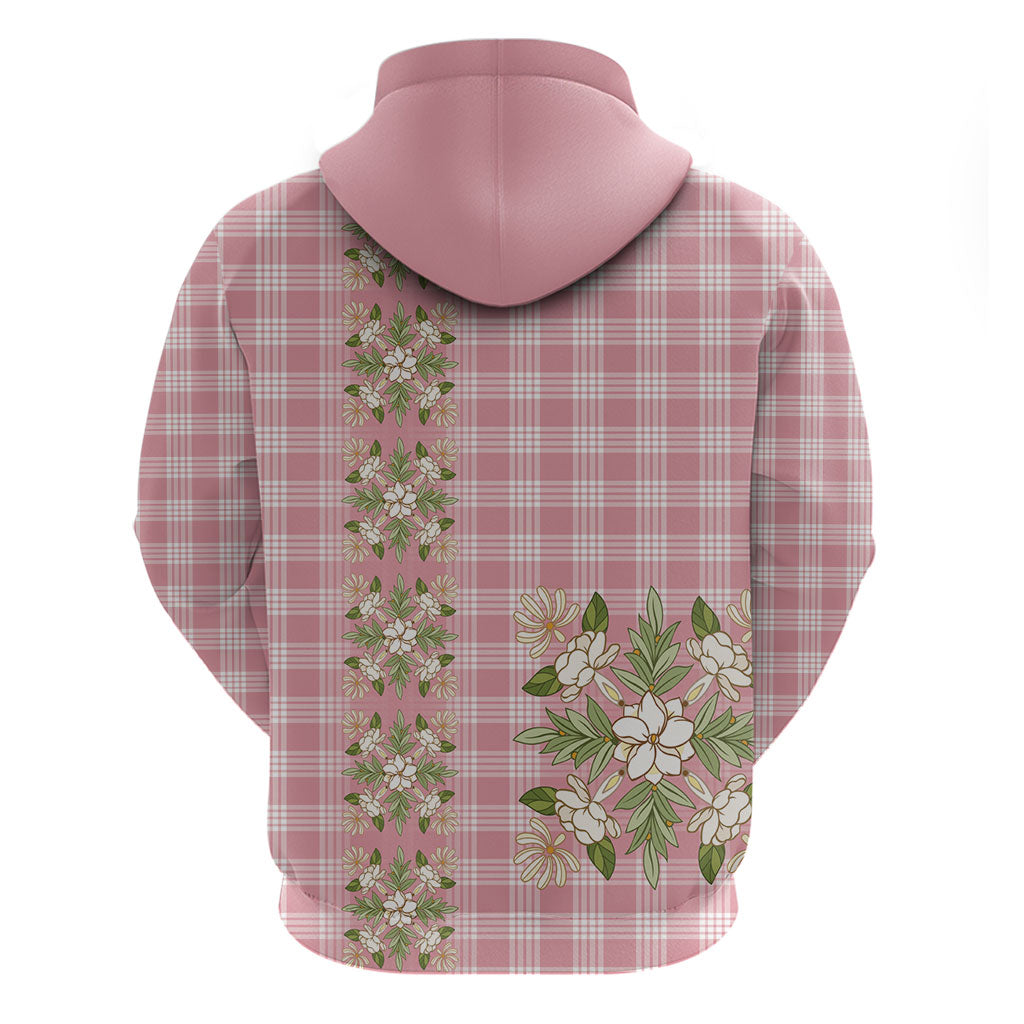 Akala Hamele Hawai'i Palaka Squares Maile Leaf Zip Hoodie Flowers Hawaiian Quilt Patterns LT9 - Polynesian Pride