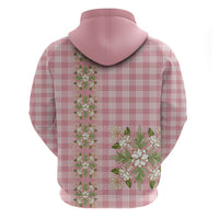 Akala Hamele Hawai'i Palaka Squares Maile Leaf Zip Hoodie Flowers Hawaiian Quilt Patterns LT9 - Polynesian Pride