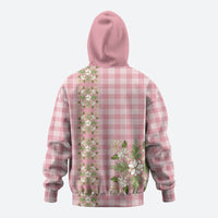 Akala Hamele Hawai'i Palaka Squares Maile Leaf Zip Hoodie Flowers Hawaiian Quilt Patterns LT9 - Polynesian Pride