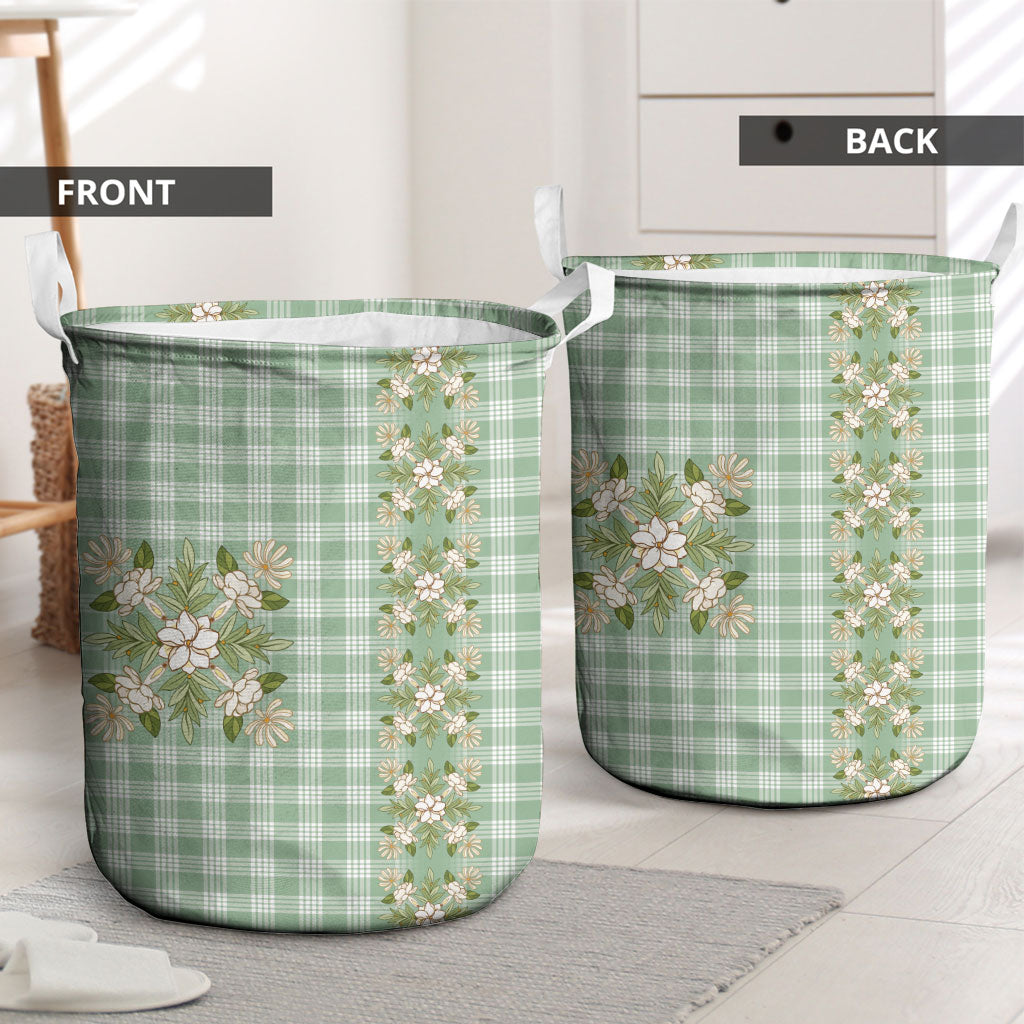 Liko Kukui Hawai'i Palaka Squares Maile Leaf Laundry Basket Flowers Hawaiian Quilt Patterns LT9 - Polynesian Pride