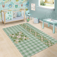 Liko Kukui Hawai'i Palaka Squares Maile Leaf Area Rug Flowers Hawaiian Quilt Patterns LT9 - Polynesian Pride