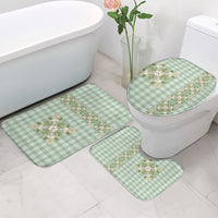 Liko Kukui Hawai'i Palaka Squares Maile Leaf Bathroom Set Flowers Hawaiian Quilt Patterns LT9 - Polynesian Pride