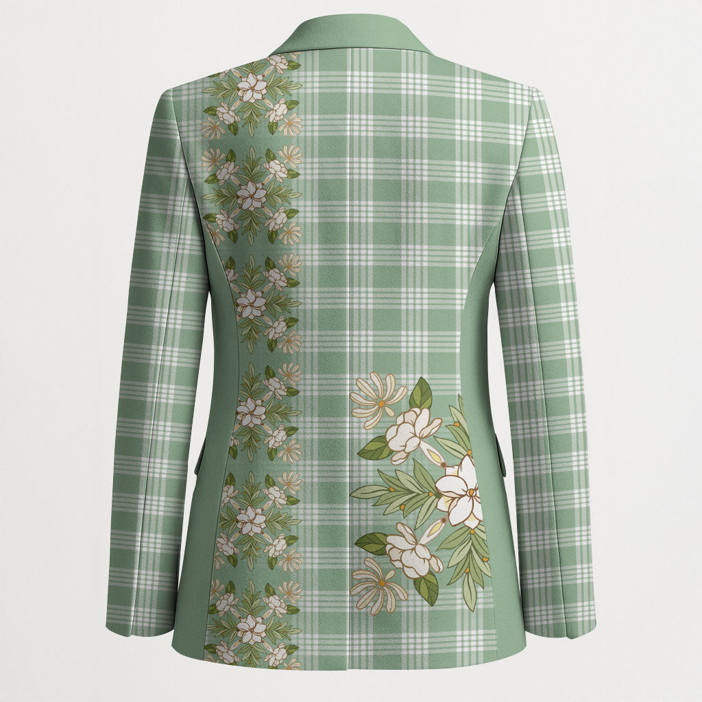 Liko Kukui Hawai'i Palaka Squares Maile Leaf Blazer Flowers Hawaiian Quilt Patterns LT9 - Polynesian Pride