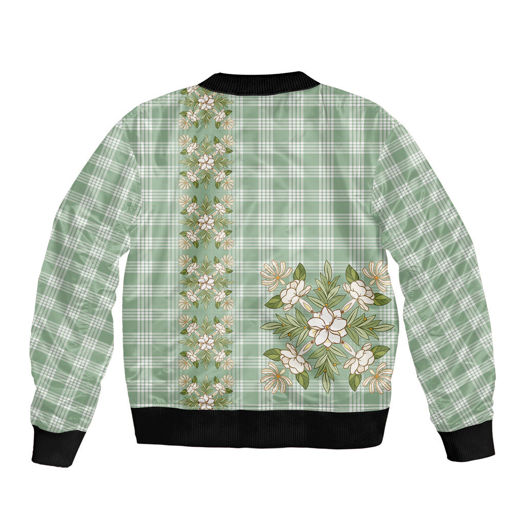 Liko Kukui Hawai'i Palaka Squares Maile Leaf Bomber Jacket Flowers Hawaiian Quilt Patterns LT9 - Polynesian Pride