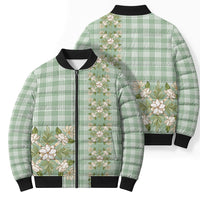 Liko Kukui Hawai'i Palaka Squares Maile Leaf Bomber Puffer Jacket Flowers Hawaiian Quilt Patterns LT9 - Polynesian Pride