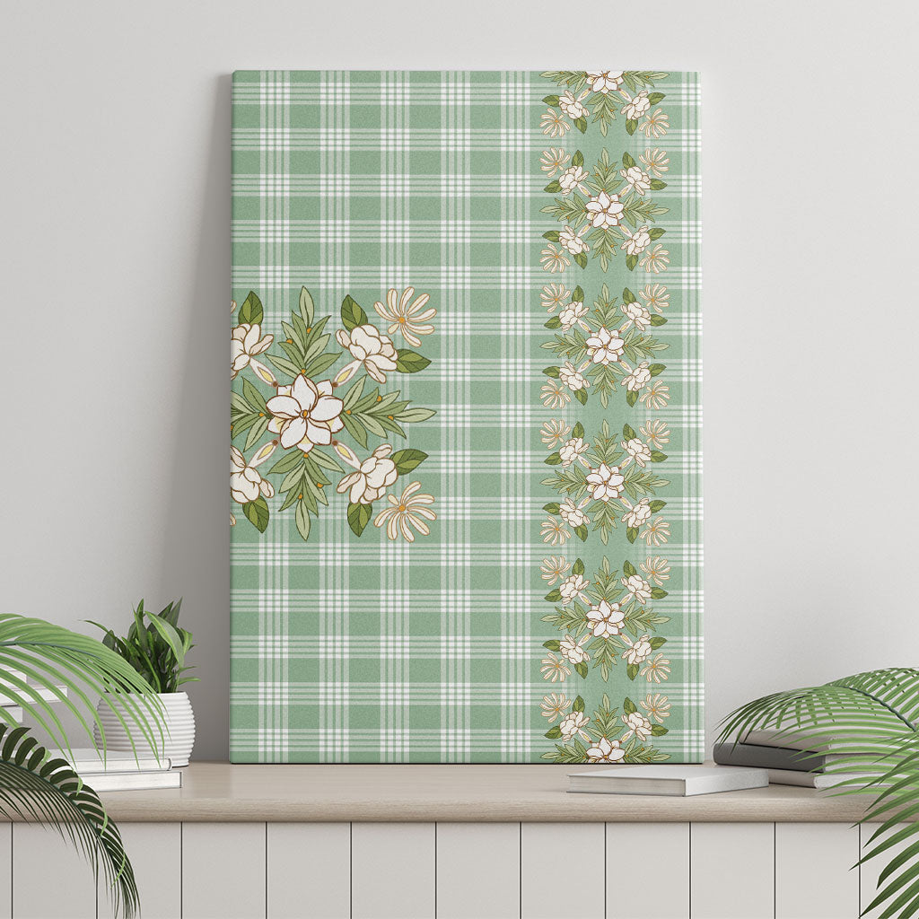 Liko Kukui Hawai'i Palaka Squares Maile Leaf Canvas Wall Art Flowers Hawaiian Quilt Patterns LT9 - Polynesian Pride