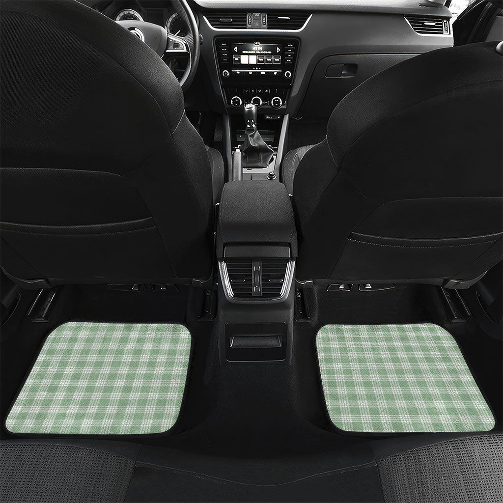 Liko Kukui Hawai'i Palaka Squares Maile Leaf Car Mats Flowers Hawaiian Quilt Patterns LT9 Set 2pcs - Back Sage Green - Polynesian Pride