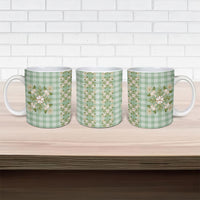 Liko Kukui Hawai'i Palaka Squares Maile Leaf Ceramic Mug Flowers Hawaiian Quilt Patterns LT9 - Polynesian Pride