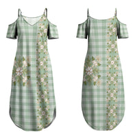 Liko Kukui Hawai'i Palaka Squares Maile Leaf Couples Matching Summer Maxi Dress and Long Sleeve Button Shirt Flowers Hawaiian Quilt Patterns LT9 - Polynesian Pride