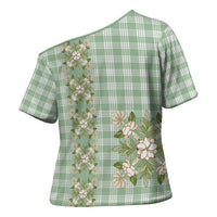 Liko Kukui Hawai'i Palaka Squares Maile Leaf Cross Shoulder Shirt Flowers Hawaiian Quilt Patterns LT9 - Polynesian Pride