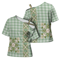 Liko Kukui Hawai'i Palaka Squares Maile Leaf Cross Shoulder Shirt Flowers Hawaiian Quilt Patterns LT9 - Polynesian Pride