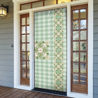 Liko Kukui Hawai'i Palaka Squares Maile Leaf Door Cover Flowers Hawaiian Quilt Patterns LT9 - Polynesian Pride