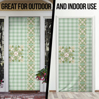 Liko Kukui Hawai'i Palaka Squares Maile Leaf Door Cover Flowers Hawaiian Quilt Patterns LT9 - Polynesian Pride
