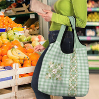 Liko Kukui Hawai'i Palaka Squares Maile Leaf Grocery Bag Flowers Hawaiian Quilt Patterns LT9 - Polynesian Pride