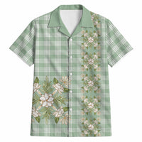 Liko Kukui Hawai'i Palaka Squares Maile Leaf Hawaiian Shirt Flowers Hawaiian Quilt Patterns LT9 Sage Green - Polynesian Pride