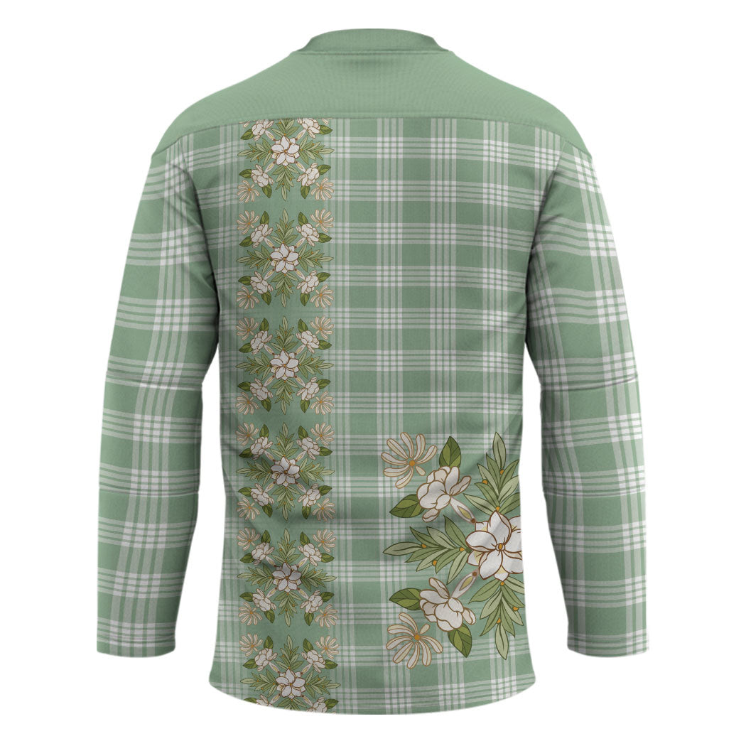 Liko Kukui Hawai'i Palaka Squares Maile Leaf Hockey Jersey Flowers Hawaiian Quilt Patterns LT9 - Polynesian Pride
