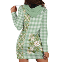 Liko Kukui Hawai'i Palaka Squares Maile Leaf Hoodie Dress Flowers Hawaiian Quilt Patterns LT9 - Polynesian Pride