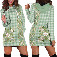 Liko Kukui Hawai'i Palaka Squares Maile Leaf Hoodie Dress Flowers Hawaiian Quilt Patterns LT9 - Polynesian Pride