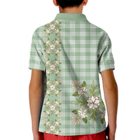 Liko Kukui Hawai'i Palaka Squares Maile Leaf Kid Polo Shirt Flowers Hawaiian Quilt Patterns LT9 - Polynesian Pride