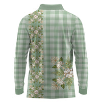Liko Kukui Hawai'i Palaka Squares Maile Leaf Long Sleeve Polo Shirt Flowers Hawaiian Quilt Patterns LT9 - Polynesian Pride