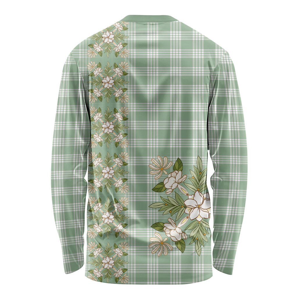 Liko Kukui Hawai'i Palaka Squares Maile Leaf Long Sleeve Shirt Flowers Hawaiian Quilt Patterns LT9 - Polynesian Pride