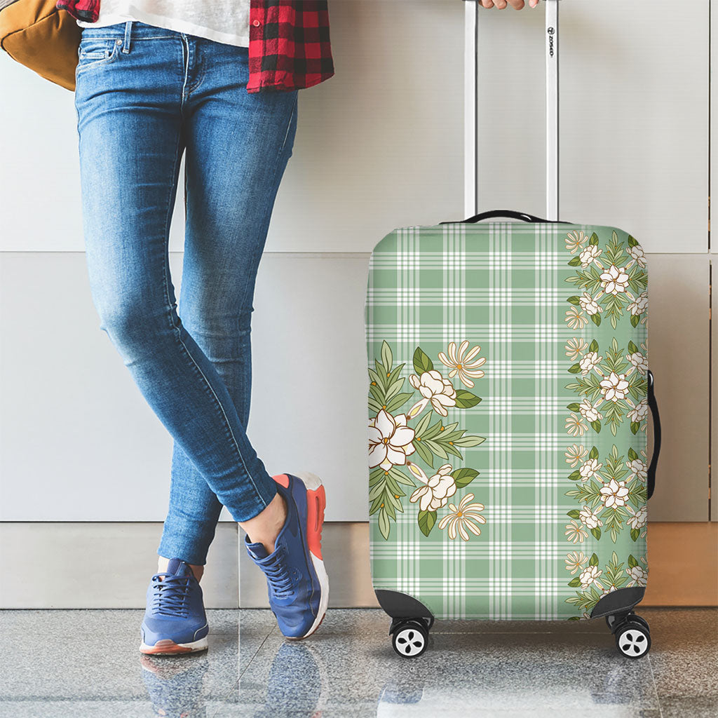 Liko Kukui Hawai'i Palaka Squares Maile Leaf Luggage Cover Flowers Hawaiian Quilt Patterns LT9 - Polynesian Pride