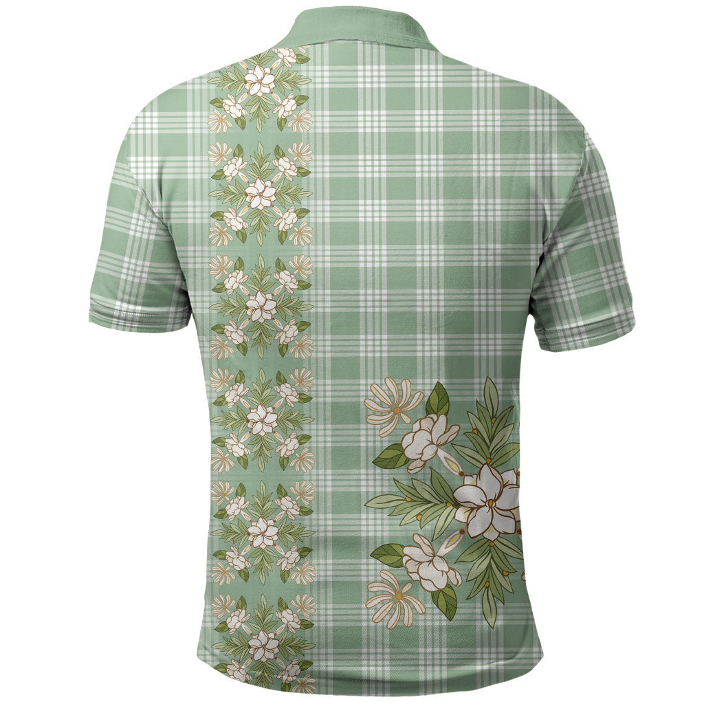 Liko Kukui Hawai'i Palaka Squares Maile Leaf Polo Shirt Flowers Hawaiian Quilt Patterns LT9 - Polynesian Pride