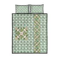 Liko Kukui Hawai'i Palaka Squares Maile Leaf Quilt Bed Set Flowers Hawaiian Quilt Patterns LT9 - Polynesian Pride