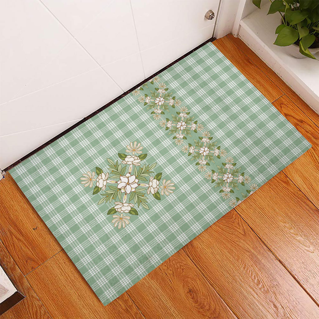 Liko Kukui Hawai'i Palaka Squares Maile Leaf Rubber Doormat Flowers Hawaiian Quilt Patterns LT9 - Polynesian Pride