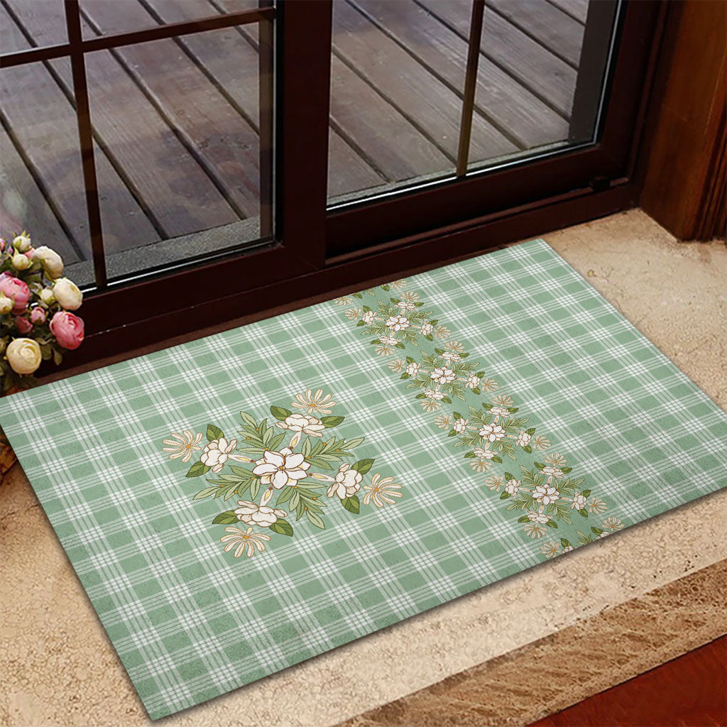 Liko Kukui Hawai'i Palaka Squares Maile Leaf Rubber Doormat Flowers Hawaiian Quilt Patterns LT9 - Polynesian Pride