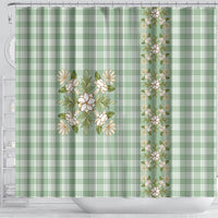 Liko Kukui Hawai'i Palaka Squares Maile Leaf Shower Curtain Flowers Hawaiian Quilt Patterns LT9 - Polynesian Pride