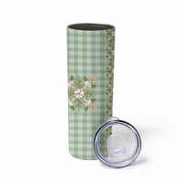 Liko Kukui Hawai'i Palaka Squares Maile Leaf Skinny Tumbler Flowers Hawaiian Quilt Patterns LT9 - Polynesian Pride