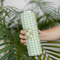 Liko Kukui Hawai'i Palaka Squares Maile Leaf Skinny Tumbler Flowers Hawaiian Quilt Patterns LT9 - Polynesian Pride