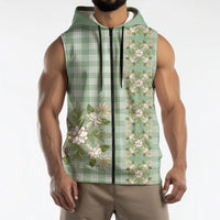 Liko Kukui Hawai'i Palaka Squares Maile Leaf Sleeveless Zip Hoodie Flowers Hawaiian Quilt Patterns LT9 - Polynesian Pride