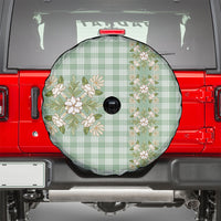 Liko Kukui Hawai'i Palaka Squares Maile Leaf Spare Tire Cover Flowers Hawaiian Quilt Patterns LT9 - Polynesian Pride